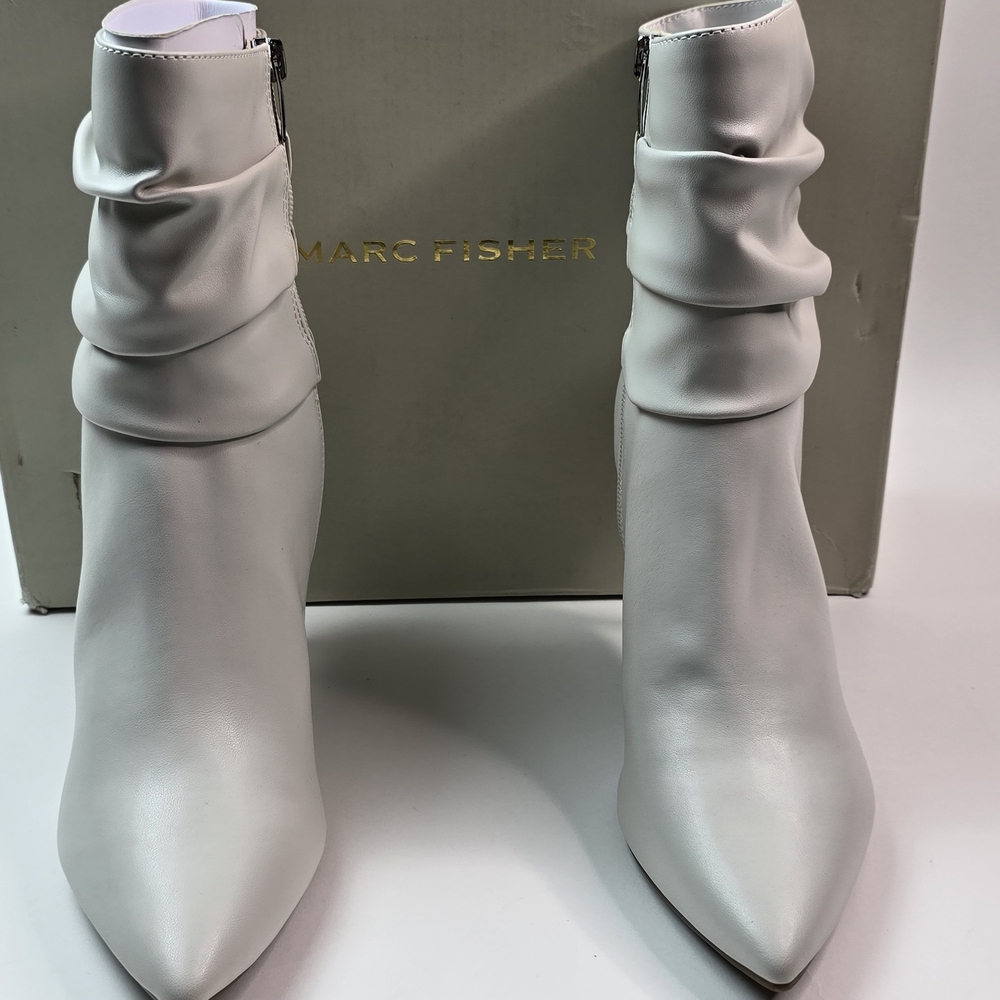 Marc Fisher Dreama2 Ivory Slouch Ankle BootMarc Fisher Women's White Ankle Boots